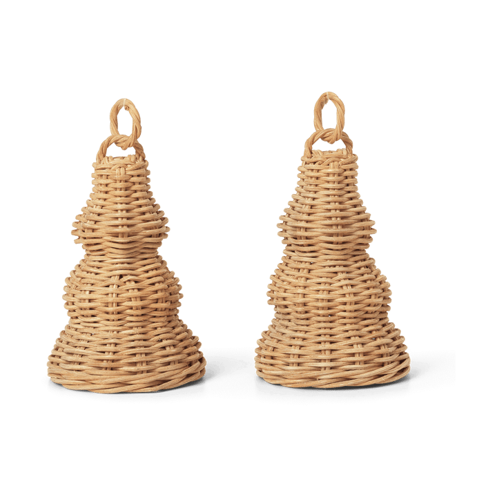 Braided Bell Baubles hanging Christmas decoration 2-pack - Natural - Ferm LIVING