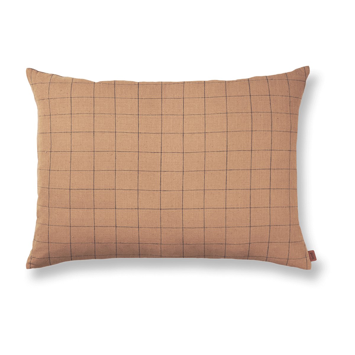 ferm LIVING Brown cushion 60x80 cm Grid