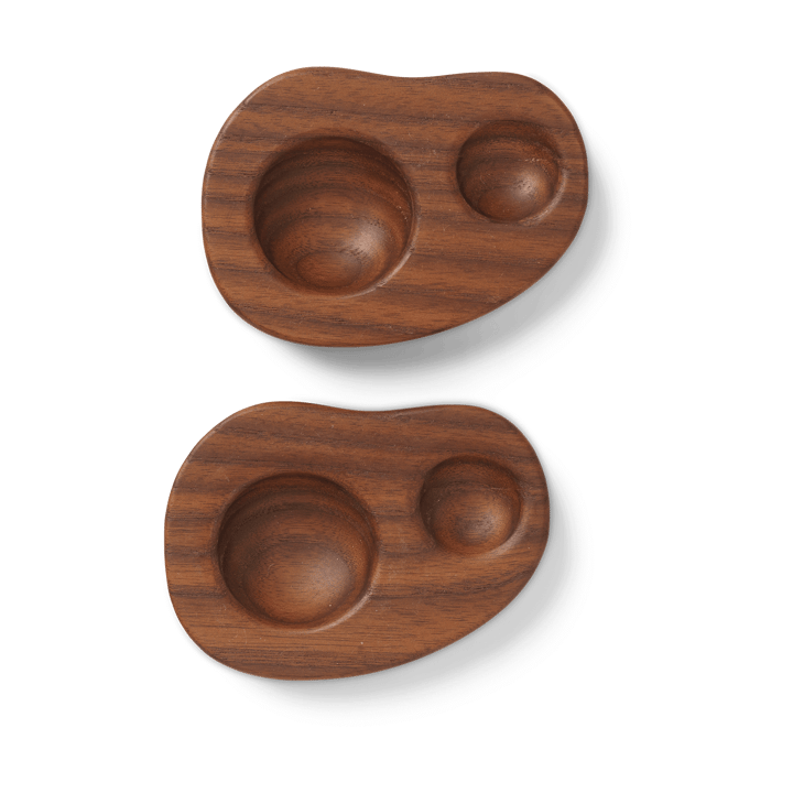 Cairn egg cup 2-pack - Dark brown - Ferm LIVING