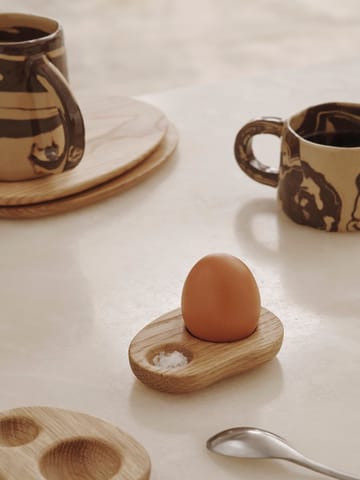 Cairn egg cup 2-pack - Oak - ferm LIVING