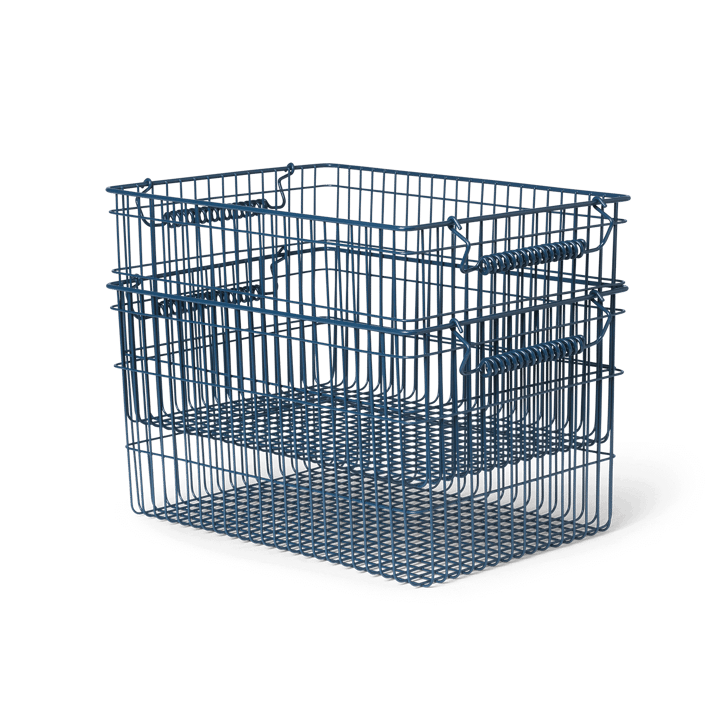 Cala stackable basket 2-pack - Dark blue - ferm LIVING