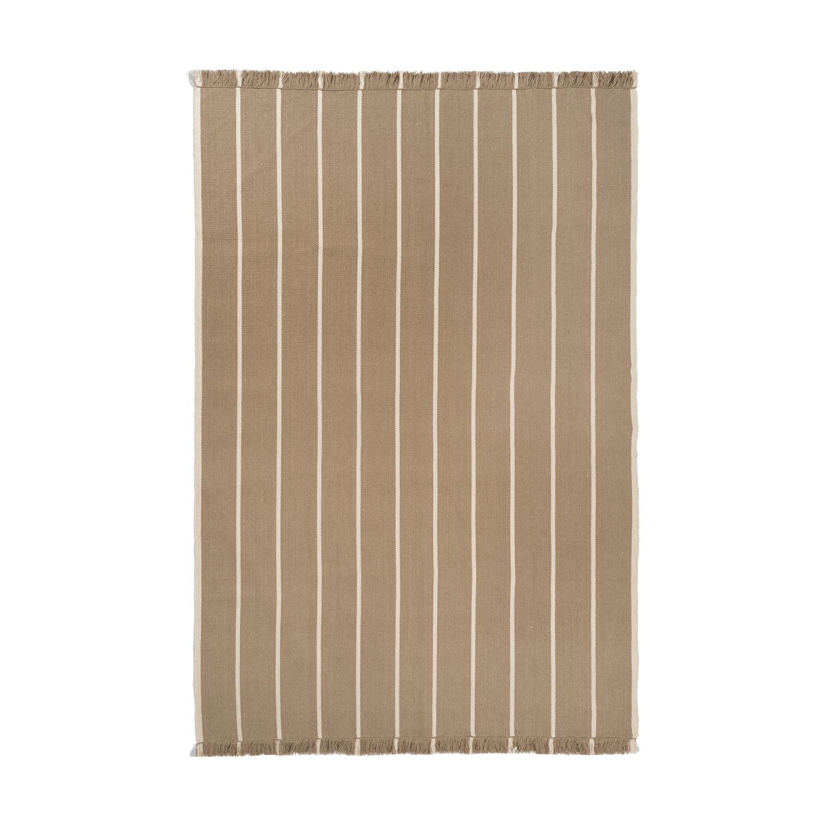 ferm LIVING Calm kelim carpet Dark Sand, Off-white, 200x300 cm