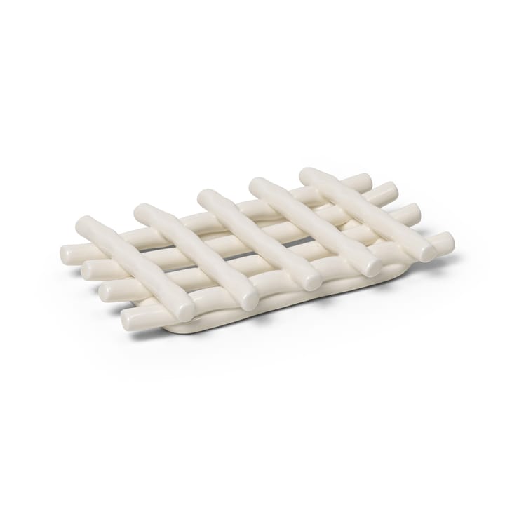 Ceramic soap dish 10x14.5 cm - Off-white - ferm LIVING