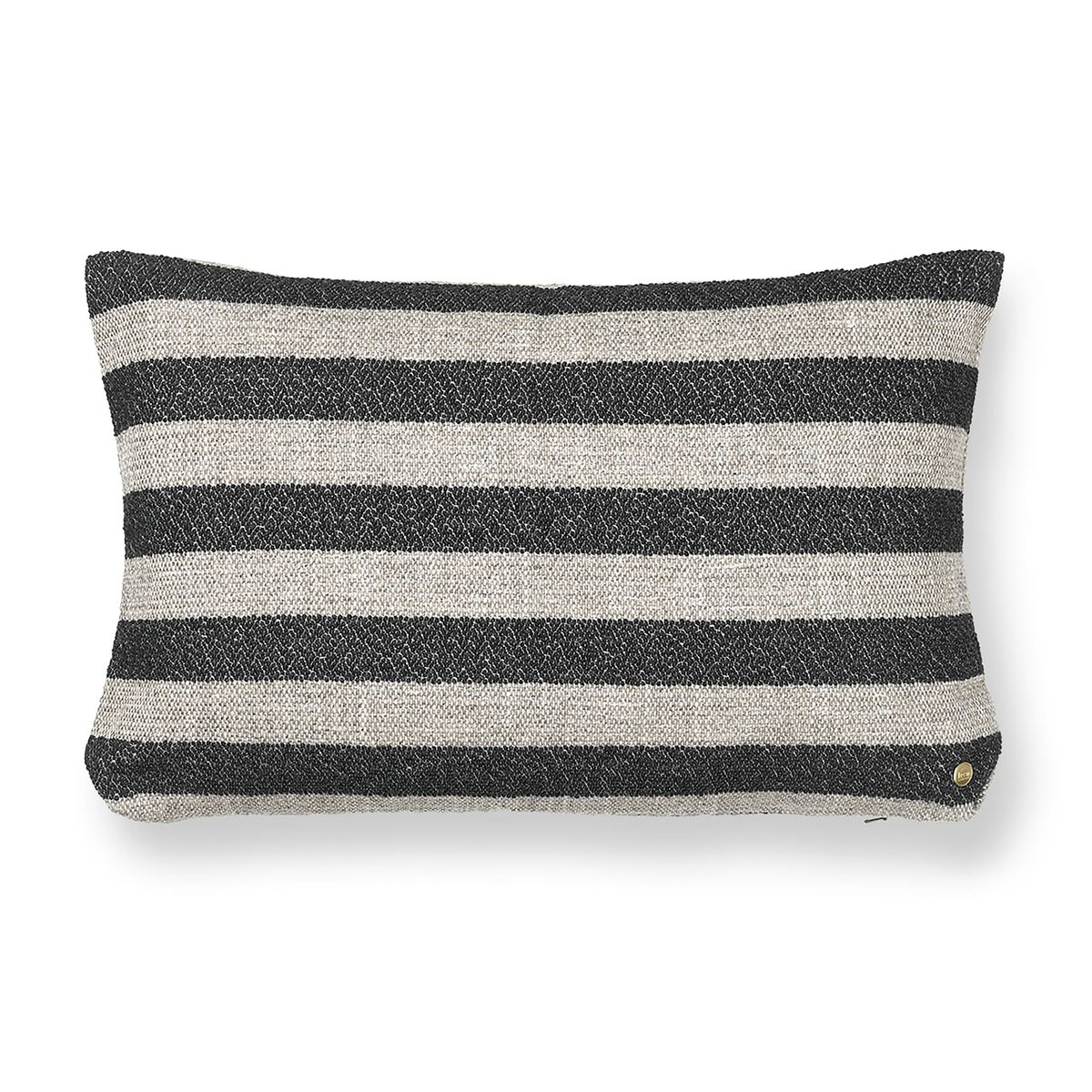 ferm LIVING Clean cushion Louisiana 40x60 cm Sand-black