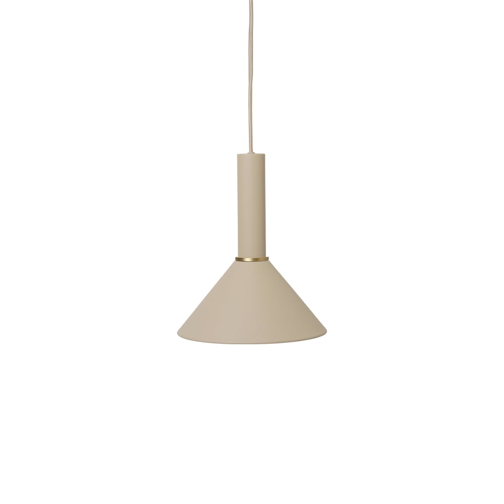 ferm LIVING Collect pendant lamp Cashmere, high, cone shade