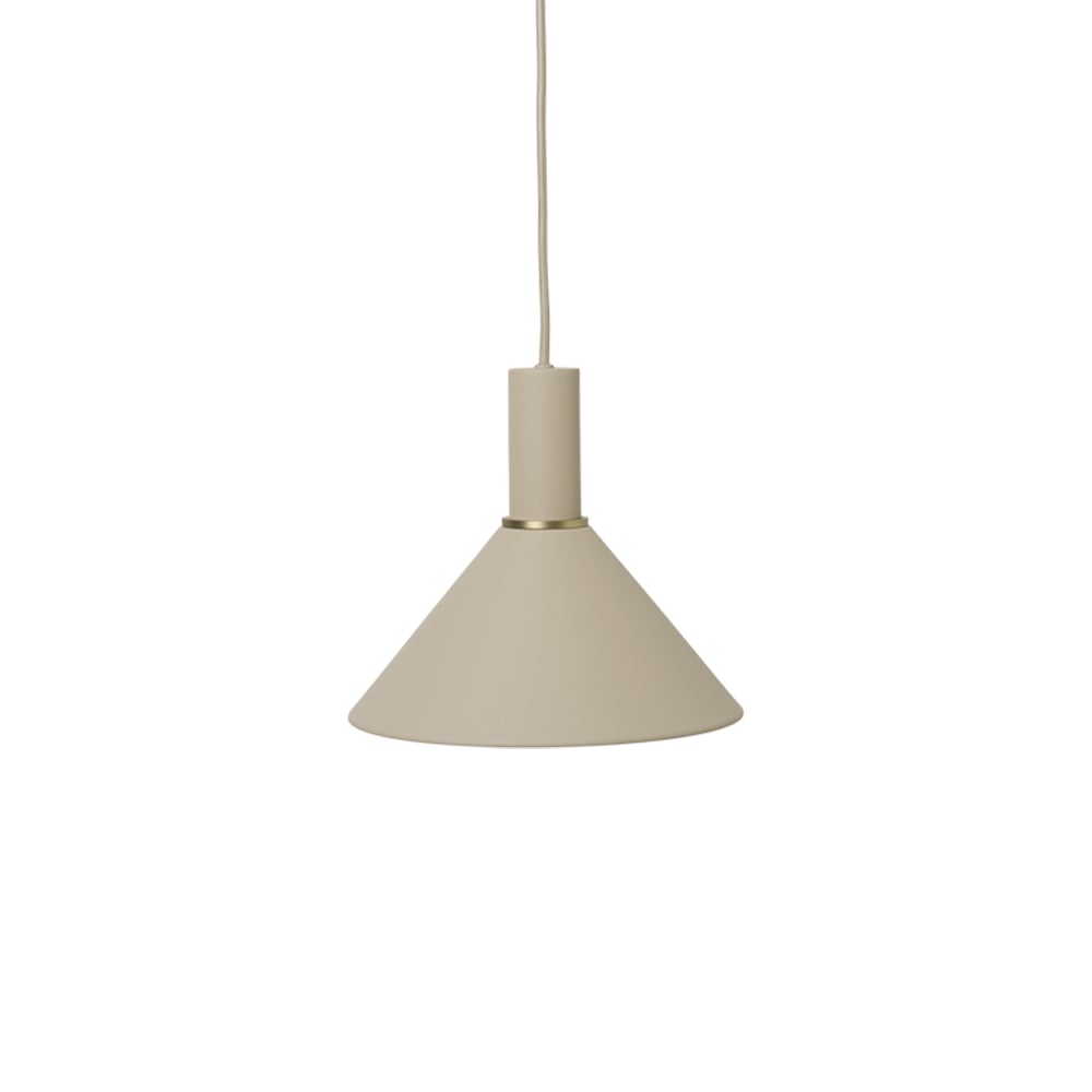 ferm LIVING Collect pendant lamp Cashmere, low, cone shade