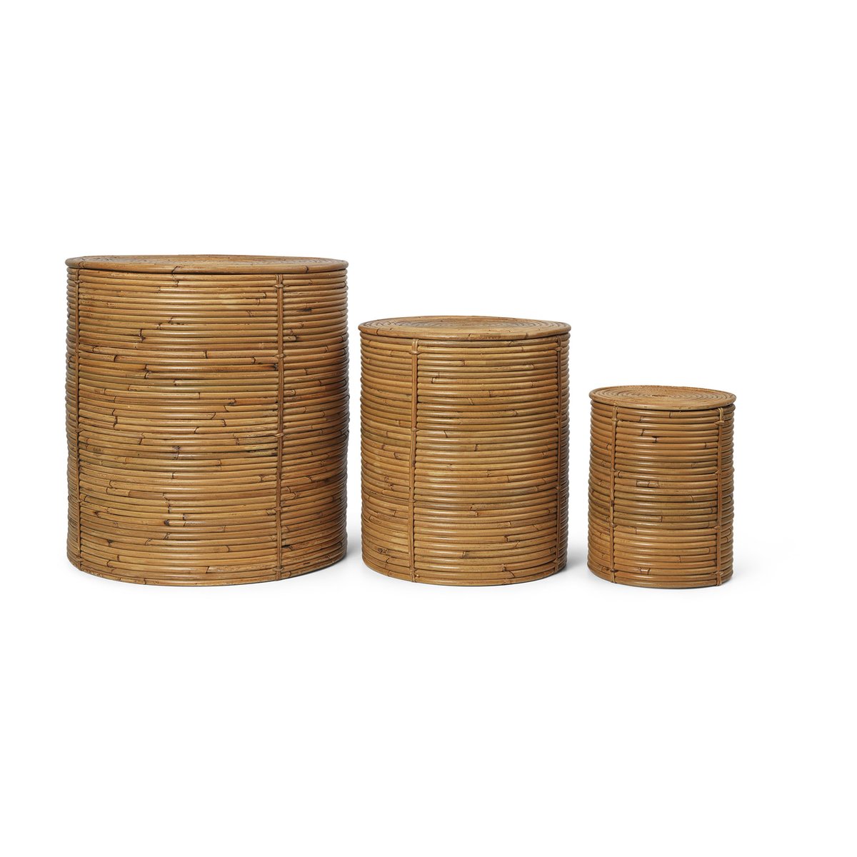 ferm LIVING Column storage set 3 pieces Natural Stained