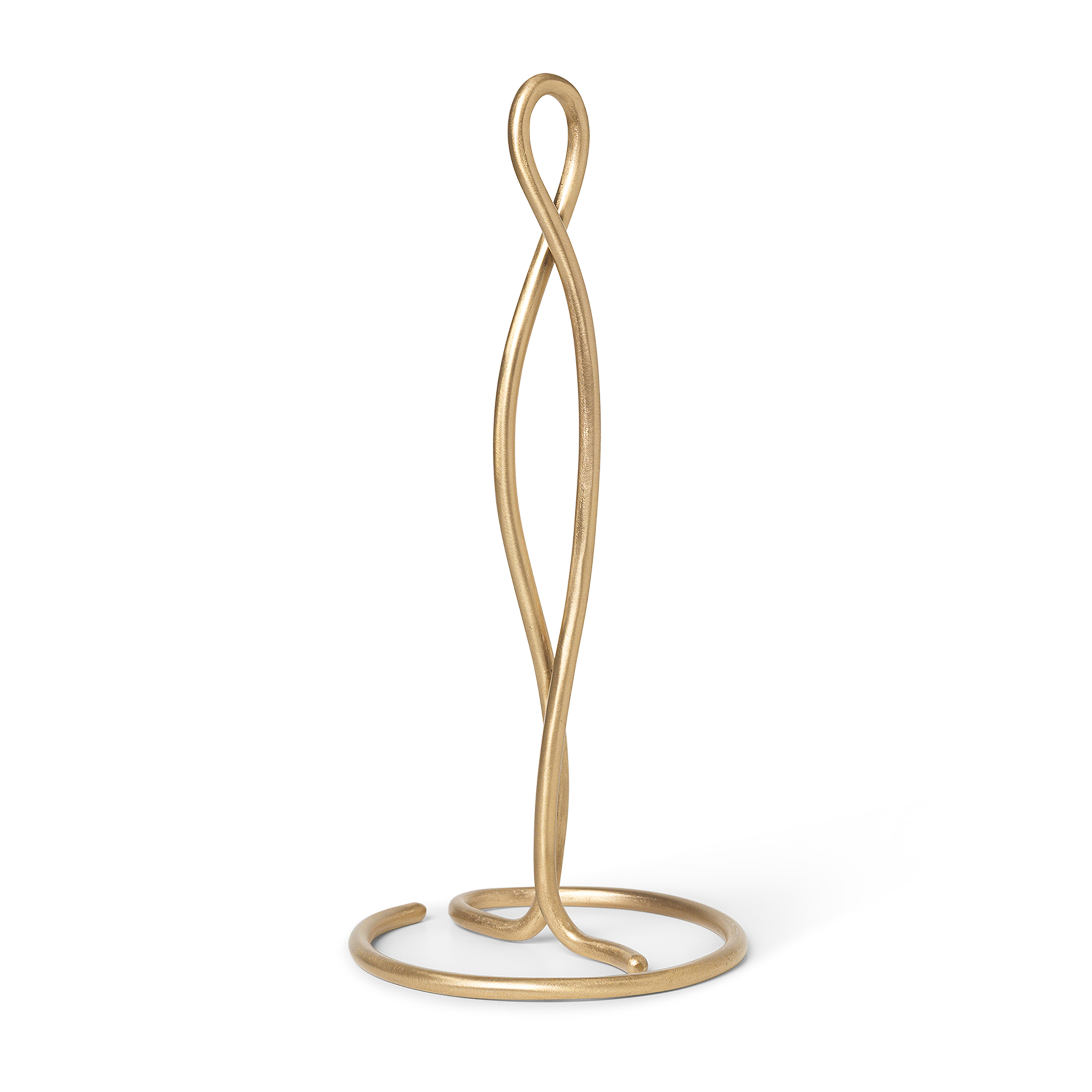 Curvature kitchen paper holder , brass