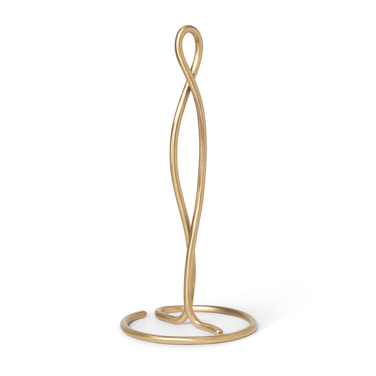 ferm LIVING Curvature kitchen paper holder brass | Scandinavian Design | Kitchen towel holders | Gold-coloured