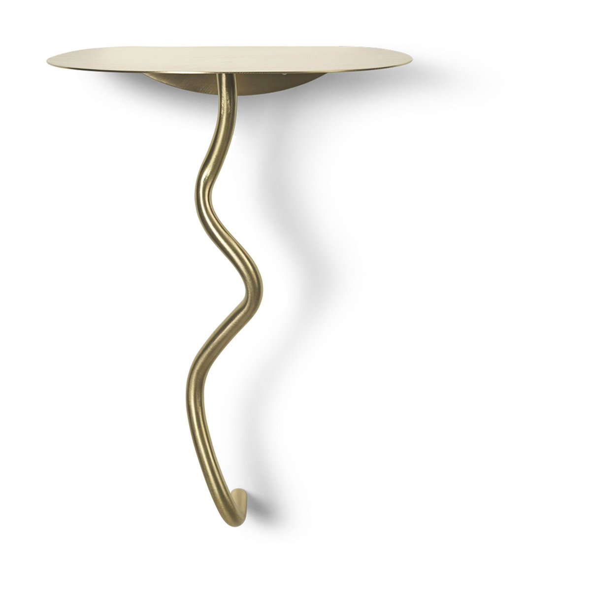 ferm LIVING Curvature wall table Brass