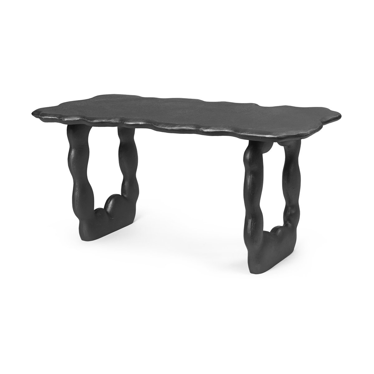 ferm LIVING Dal Piece coffee table 100x50x47 cm Black Aluminium