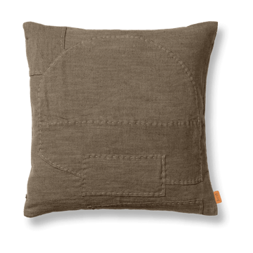 Darn cushion cover 50x50 cm - Dark Taupe - ferm LIVING