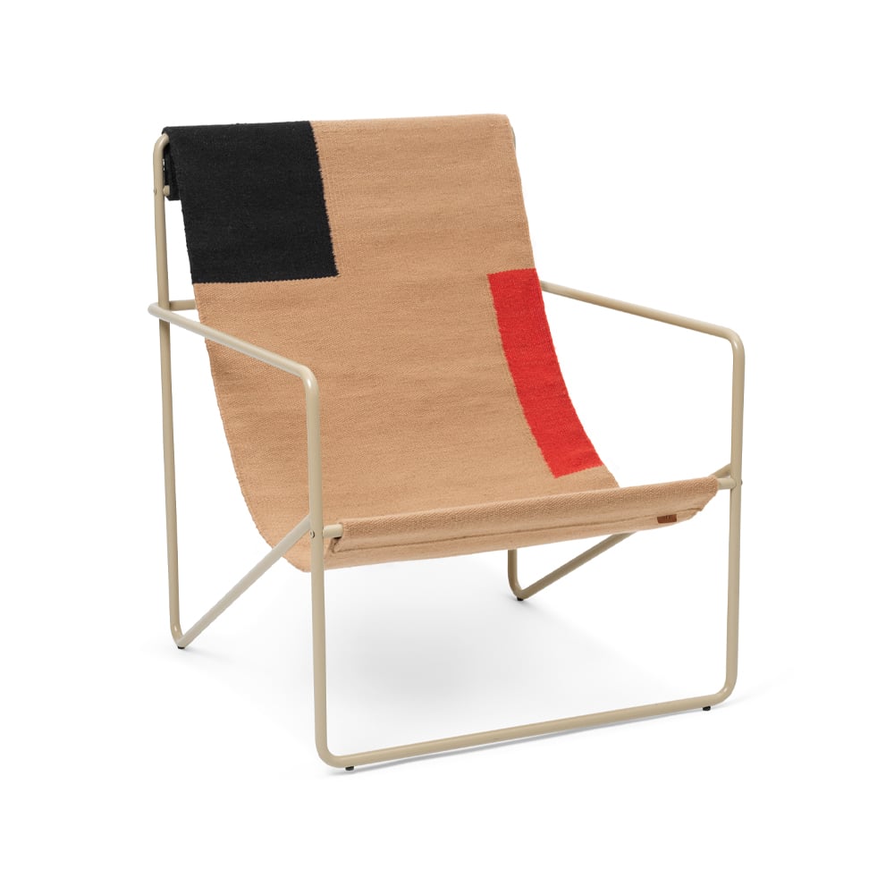 ferm LIVING Desert lounge chair Blid, cashemere frame