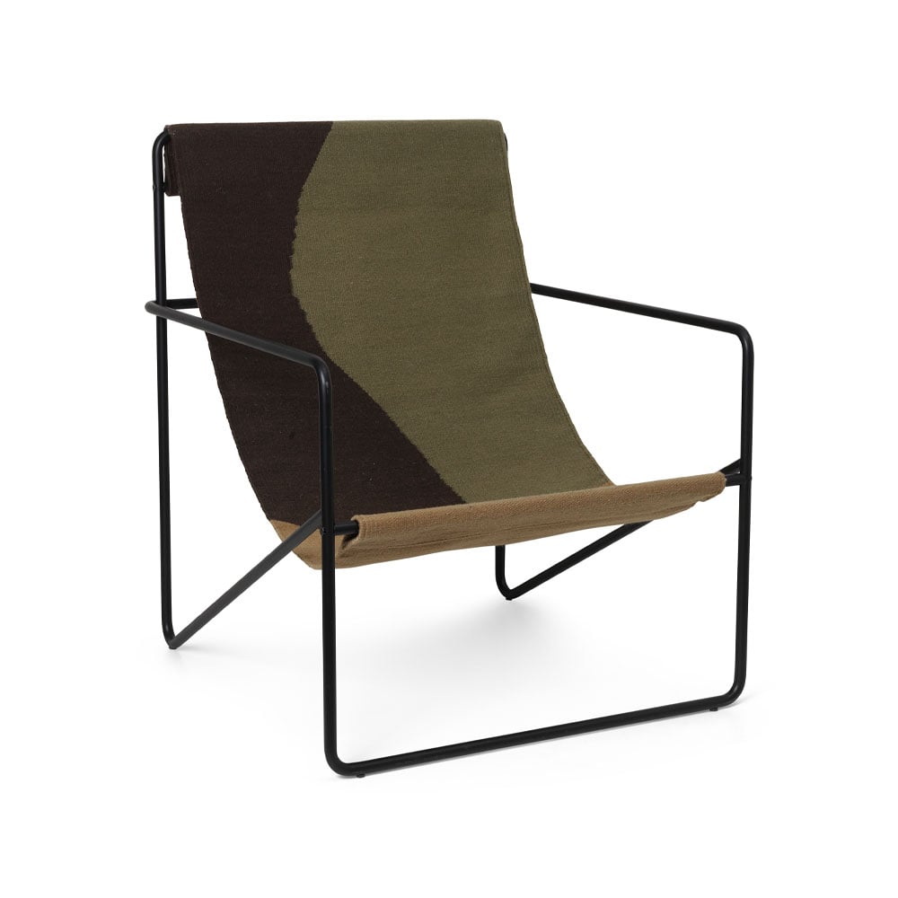 ferm LIVING Desert lounge chair Dune, black frame