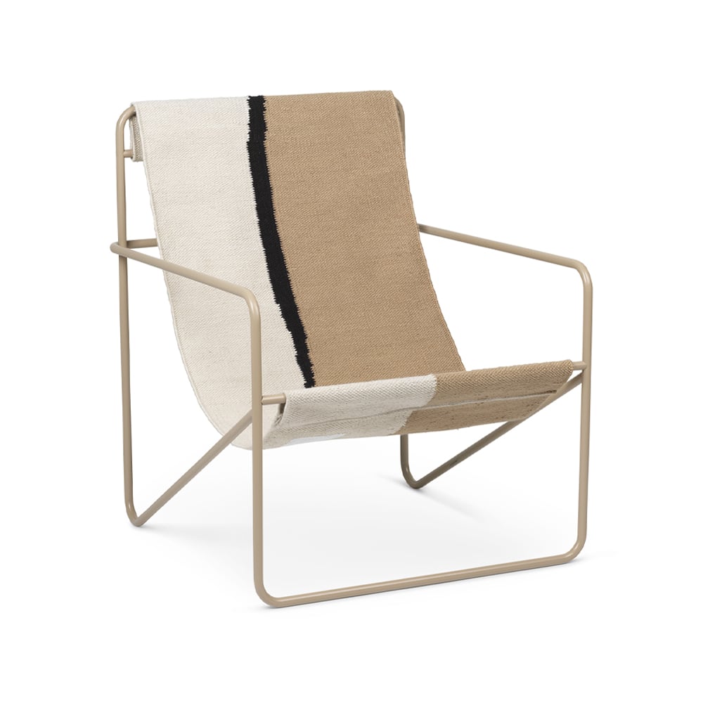 ferm LIVING Desert lounge chair Soil, cashemere frame