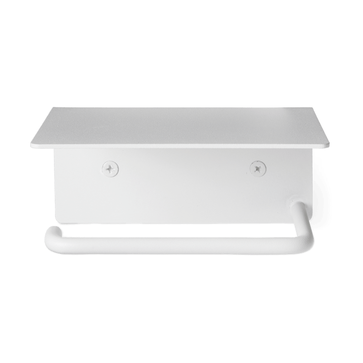 Dora toilet paper holder with shelf - White - ferm LIVING