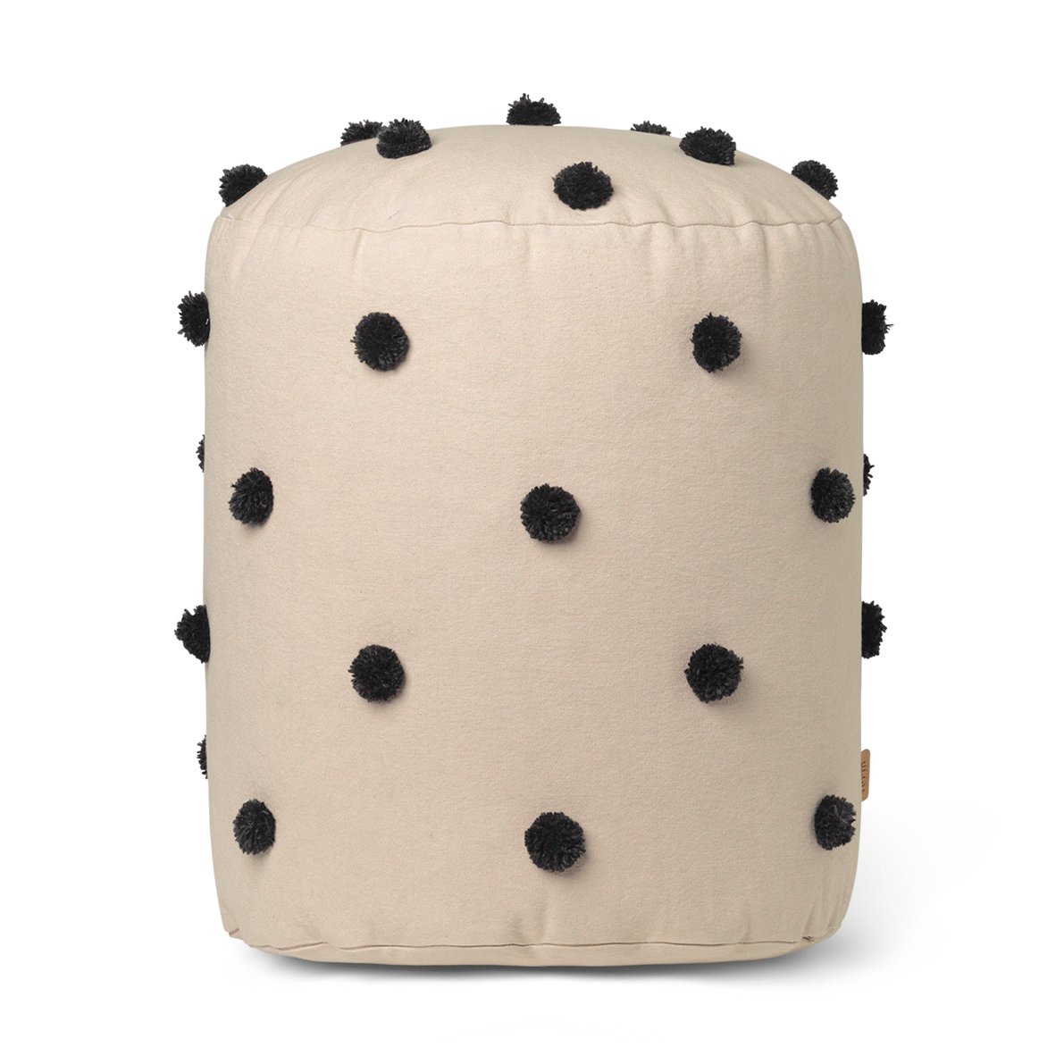 ferm LIVING Dot pouf Ø39 cm sand-black