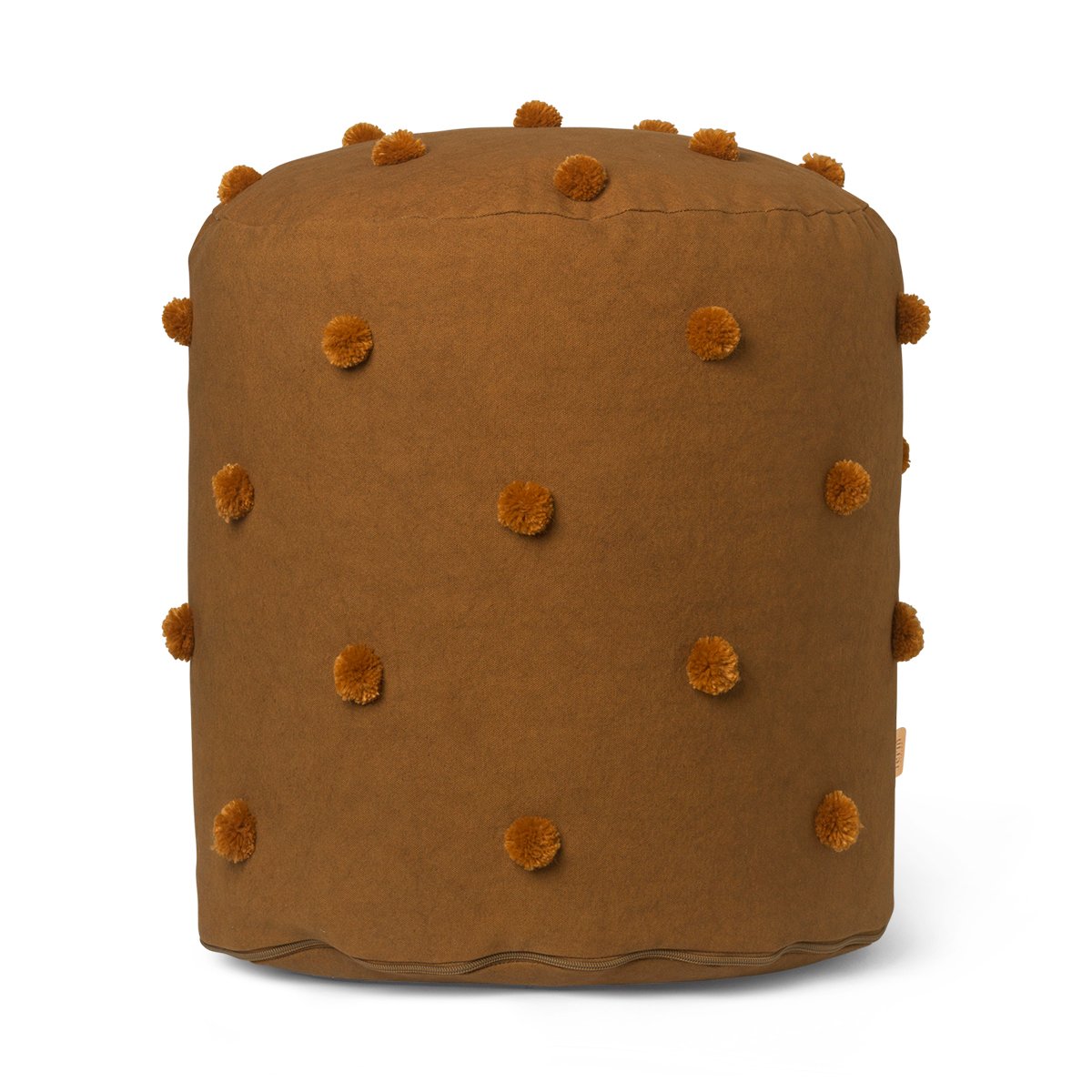 ferm LIVING Dot pouf Ø39 cm sugar kelp-mustard