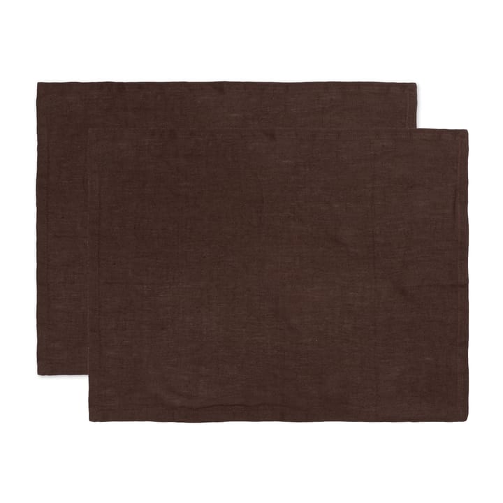 ferm LIVING placemat linne 2-pack, Chocolate ferm LIVING