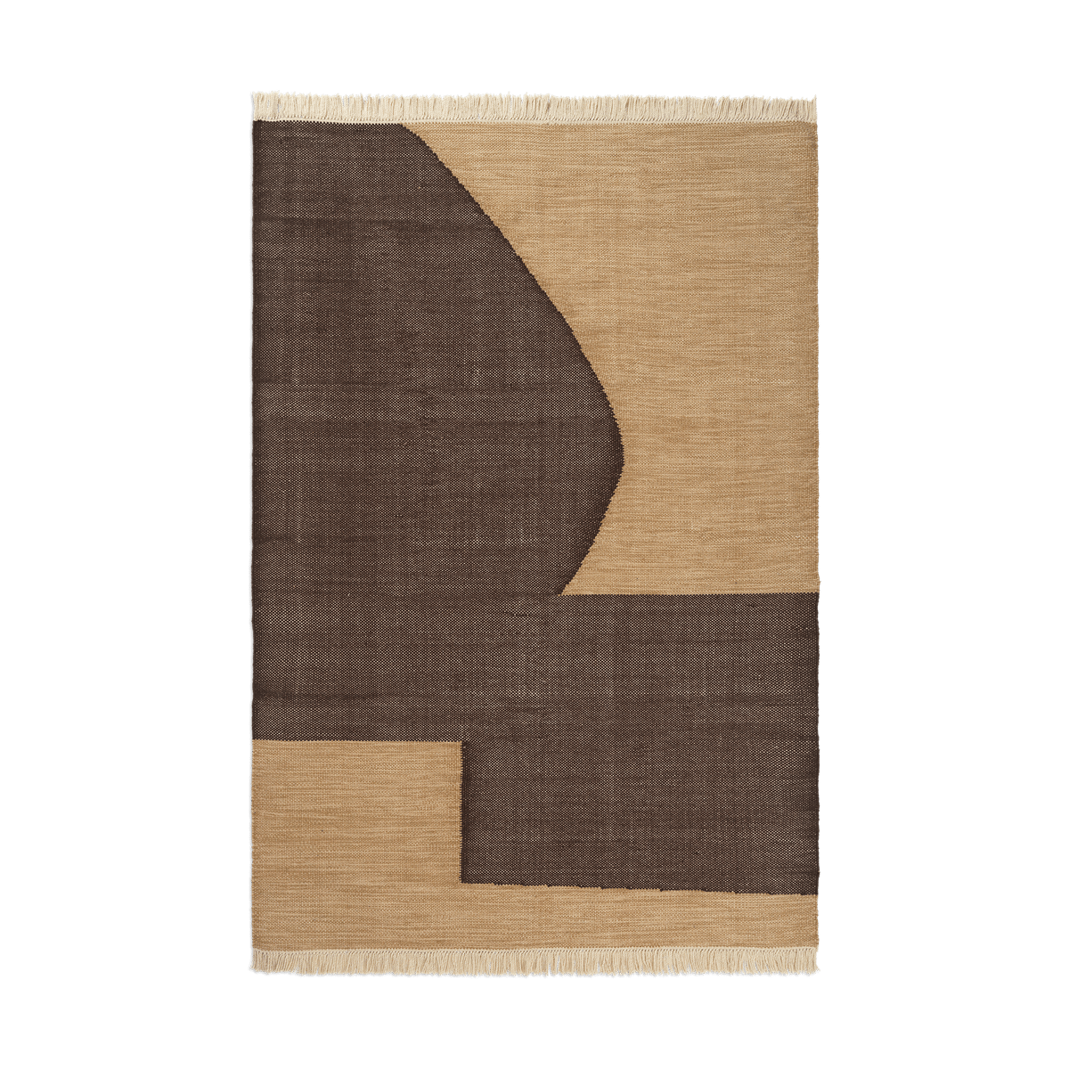 ferm LIVING Forene carpet Tan-Chocolate, 140x200 cm