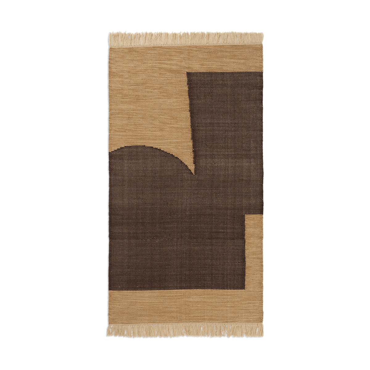 ferm LIVING Forene carpet Tan-Chocolate, 80x140 cm