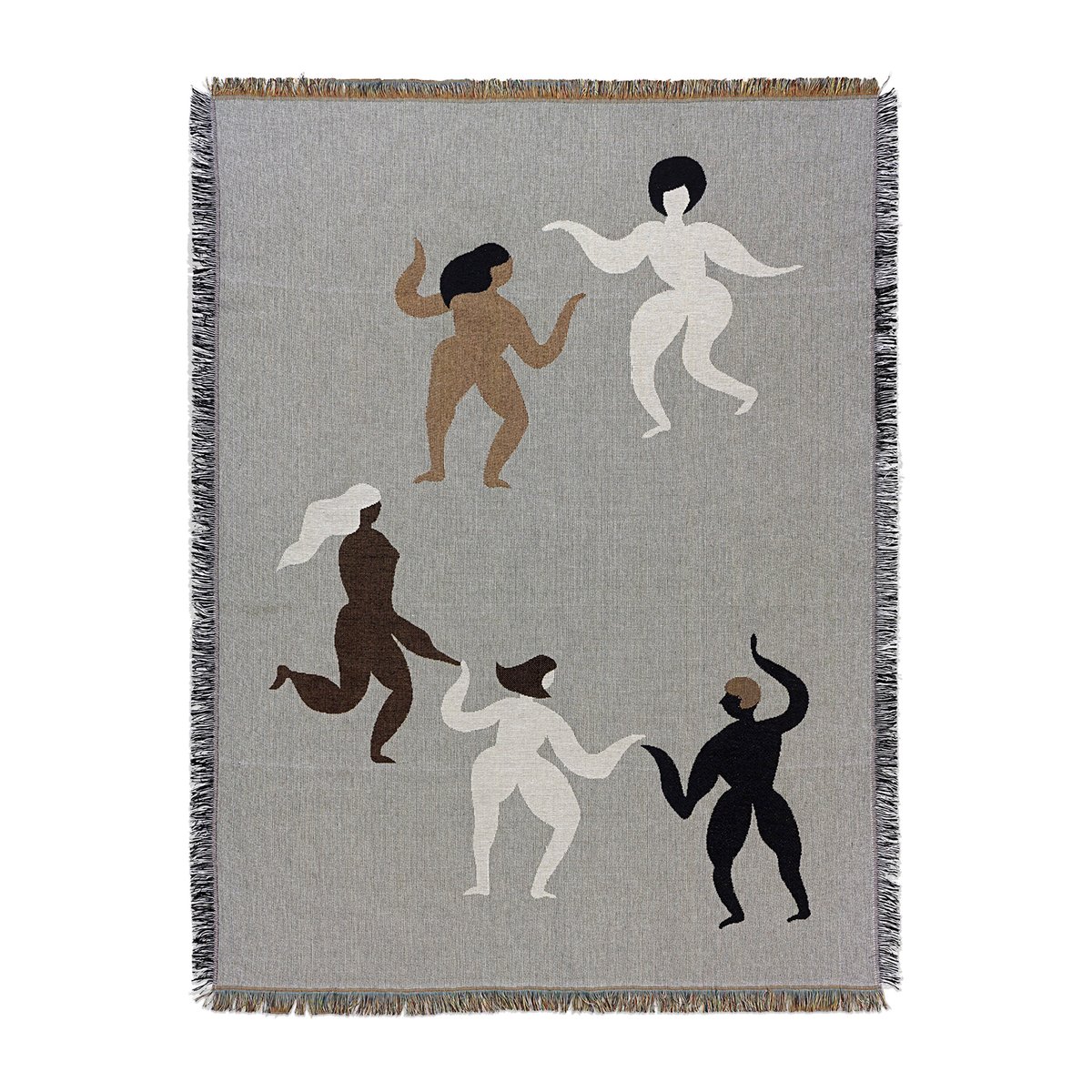 ferm LIVING Free tapestry blanket 120x170 cm Grey