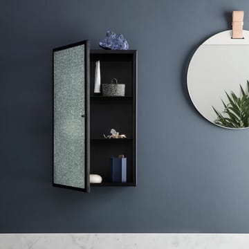 Haze wall cabinet - Black. checked glass - ferm LIVING