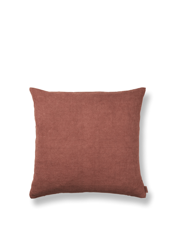 Heavy pillowcase 50x50 cm linen - Berry red - Ferm LIVING