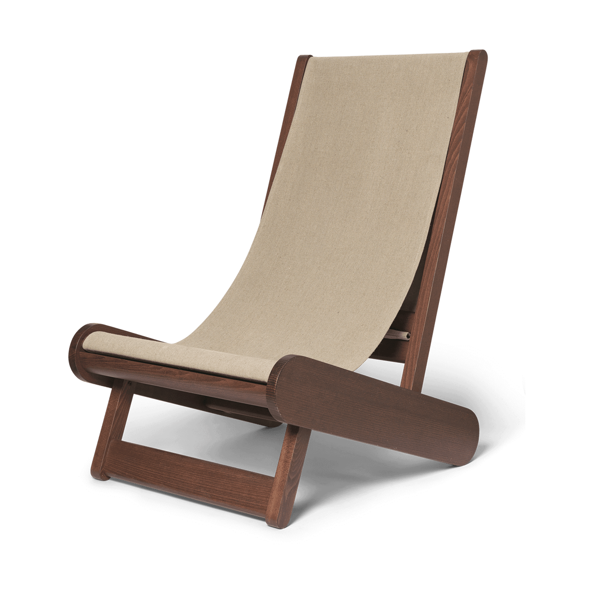 ferm LIVING Hemi lounge chair Dark stained, natural