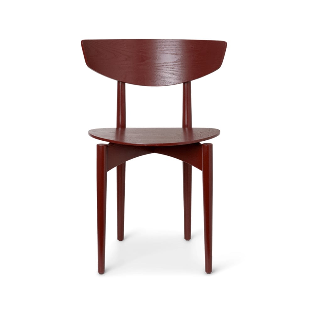 ferm LIVING Herman Stool Red brown, red brown ash legs