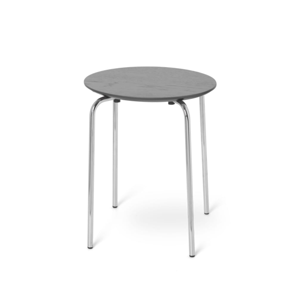 ferm LIVING Herman stool Warm grey, chrome stand