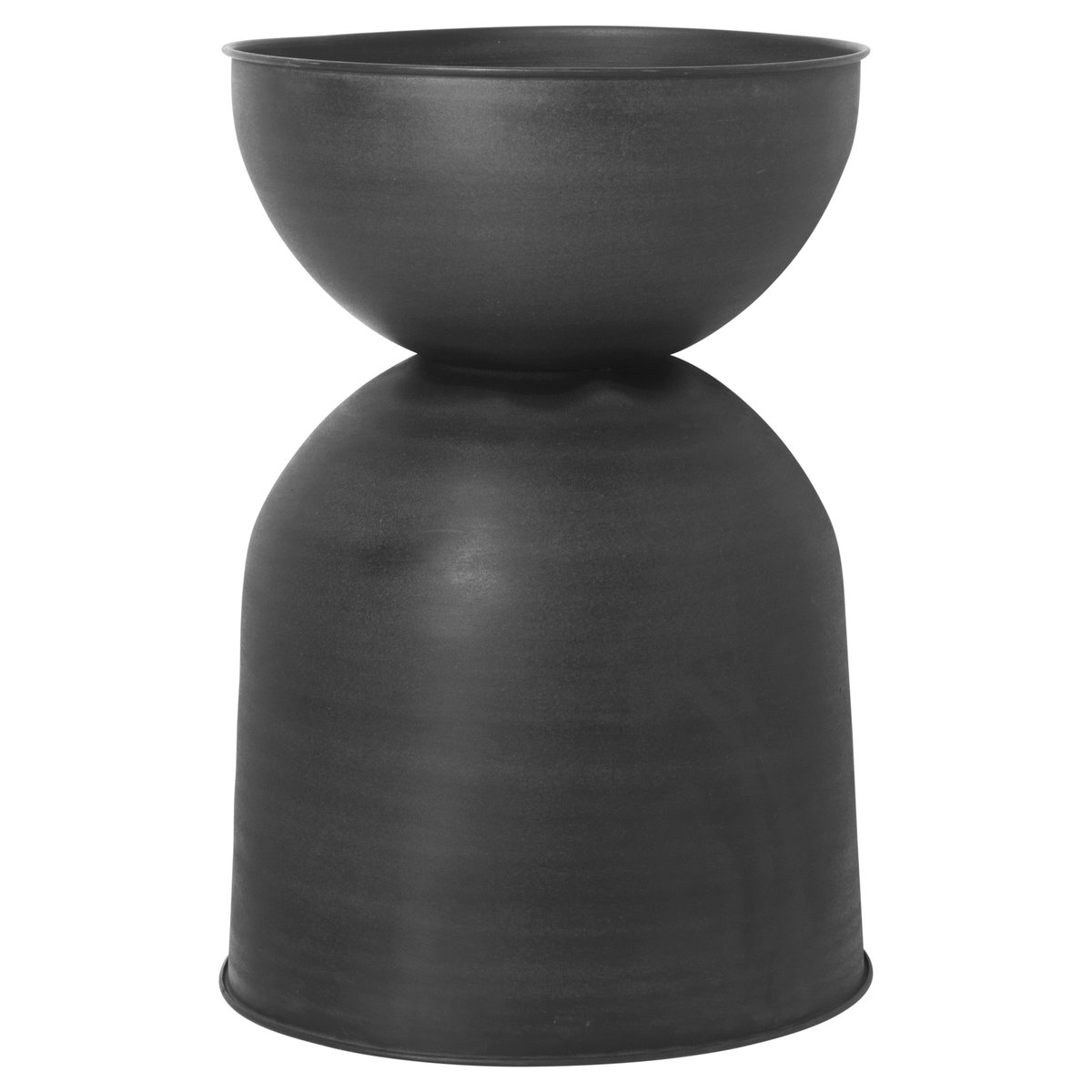 ferm LIVING Hourglass flower pot large Ø50 cm Black-dark grey