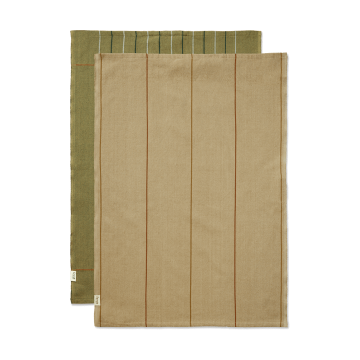 Ito kitchen towel 50x70 cm 2-pack - Seaweed-flax - Ferm LIVING