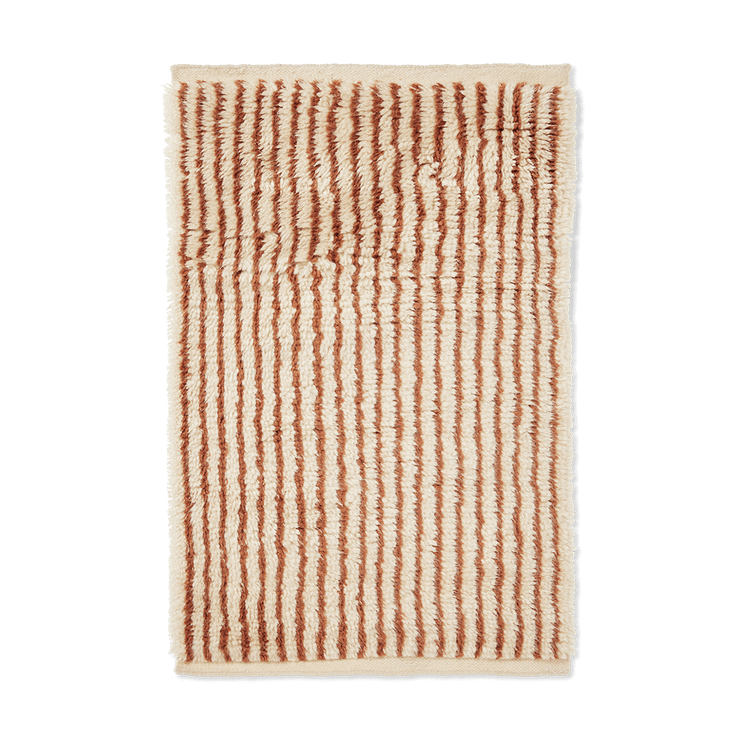 ferm LIVING Kami rug Off white-red brown, 80x120 cm