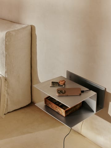 Lager bedside table 15.5x35x30 cm - Aluminium - Ferm Living