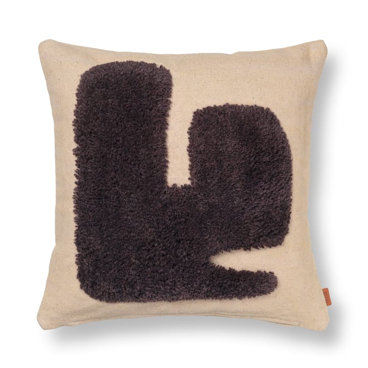 Lay cushion 50x50 cm - Sand / Dark Brown - ferm LIVING