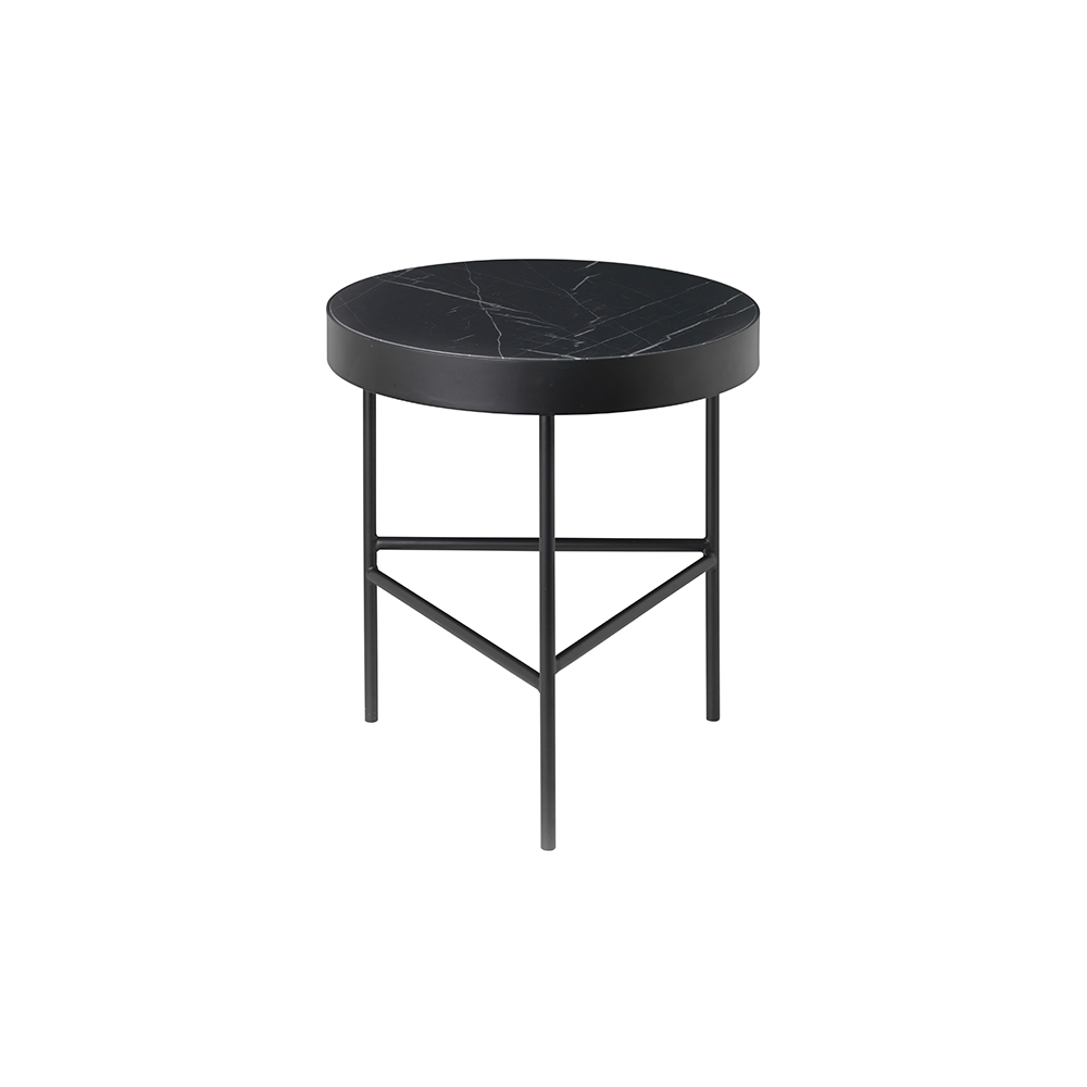 ferm LIVING Marble Table coffee table Marble black, medium, black stand