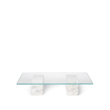 Mineral coffee table - Glass, marble base - ferm LIVING