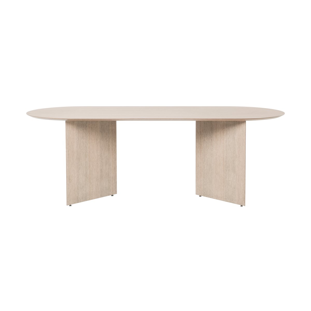 ferm LIVING Mingle dining table oval Oak natural veneer. angled leg oak