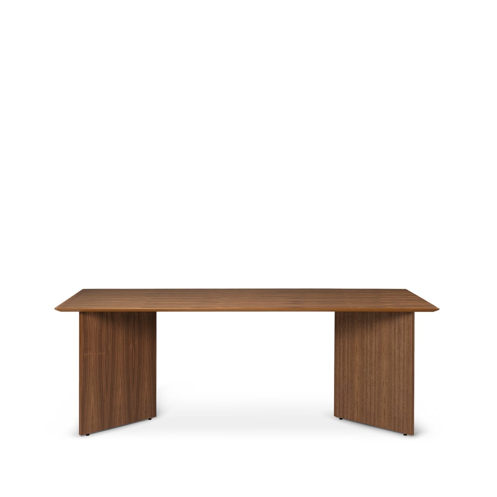 ferm LIVING Mingle dining table Walnut veneer. 210cm. angled leg walnut vaneer