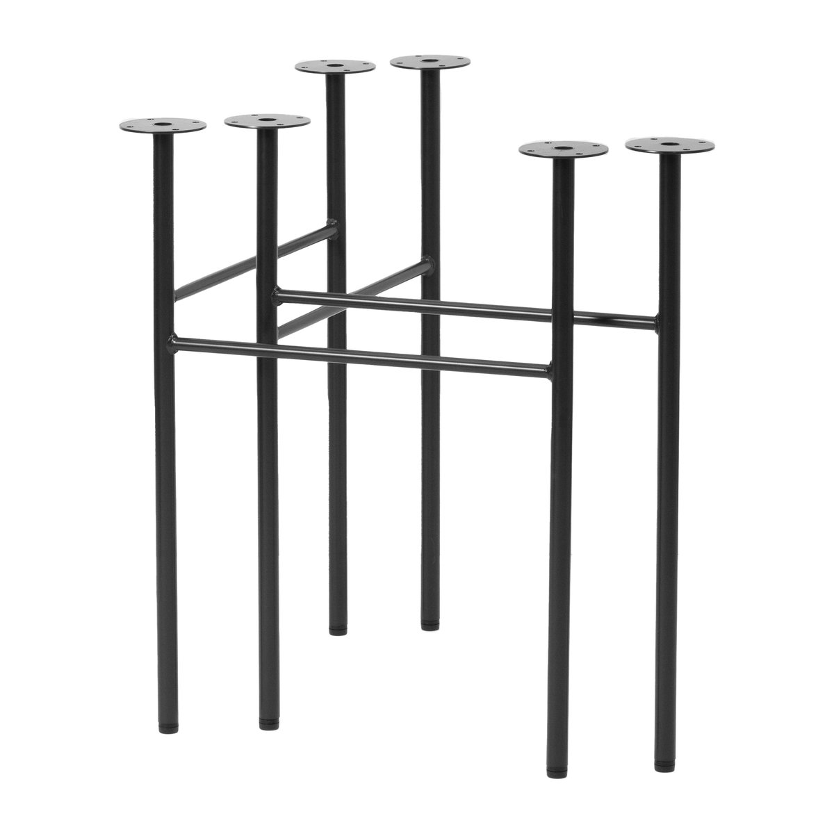 ferm LIVING Mingle table legs steel 2-pack Black 68 cm