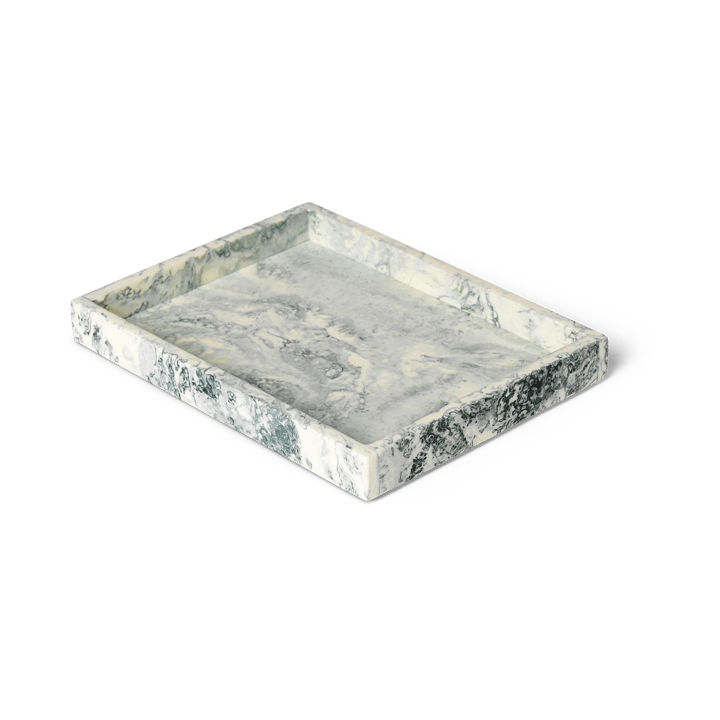 Mist decorative tray 15x20 cm - Emerald-off white - Ferm LIVING