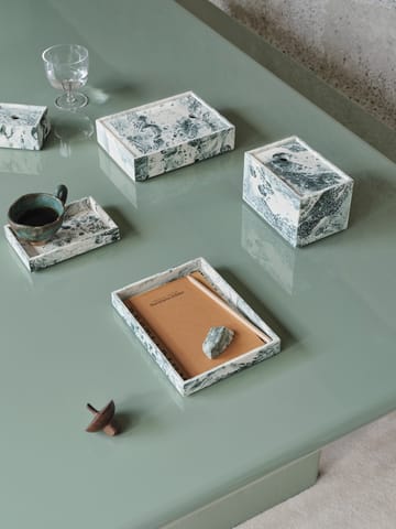 Mist storage box 10x15 cm - Emerald-off white - ferm LIVING