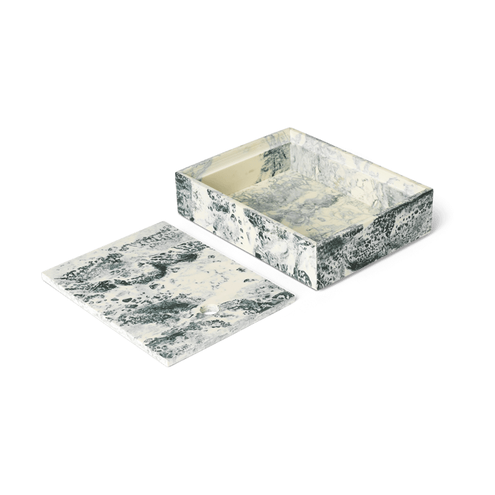 Mist storage box 15x20 cm - Emerald-off white - ferm LIVING