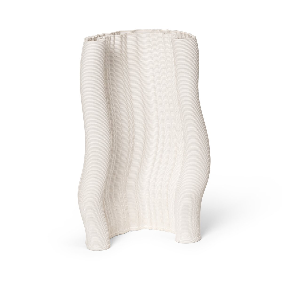 ferm LIVING Moire vase 19x30 cm Off-white