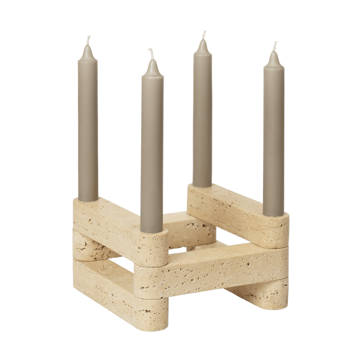 Newel module candlestick, Travertine Ferm Living