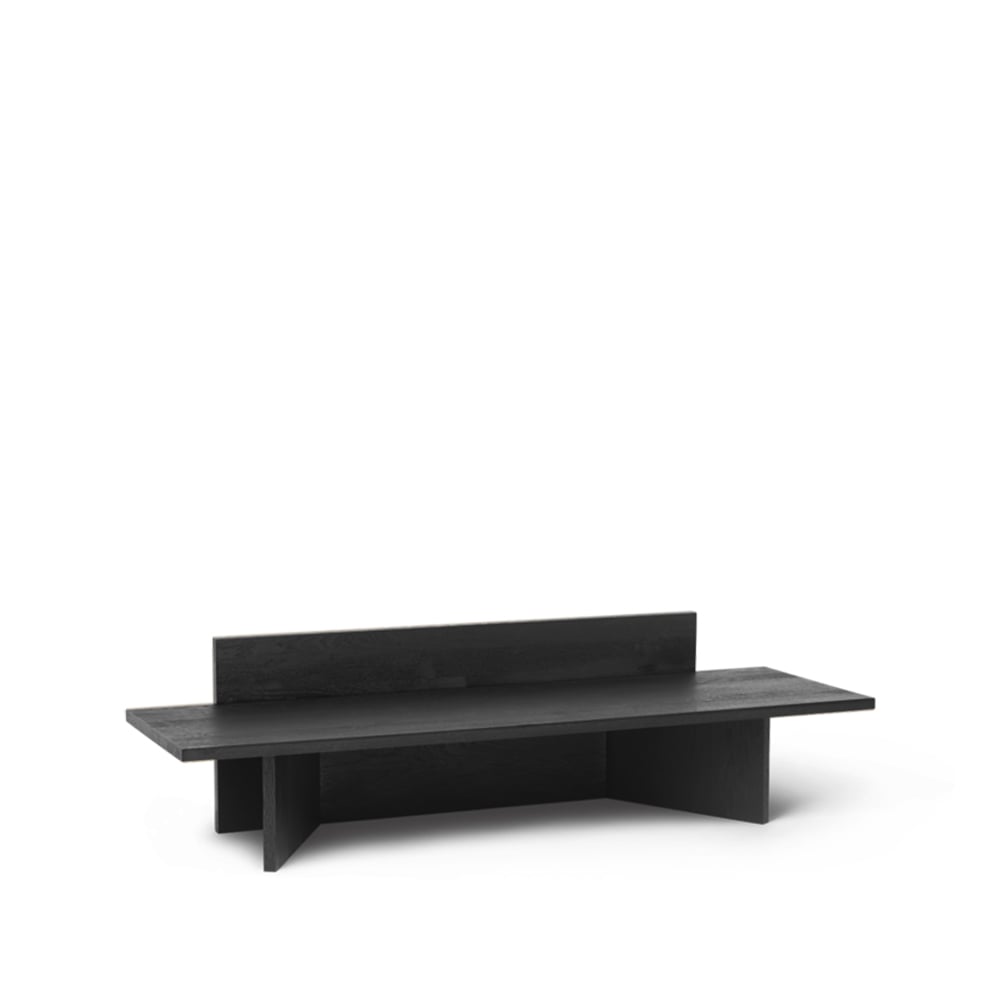 ferm LIVING Oblique bench Oak black oiled