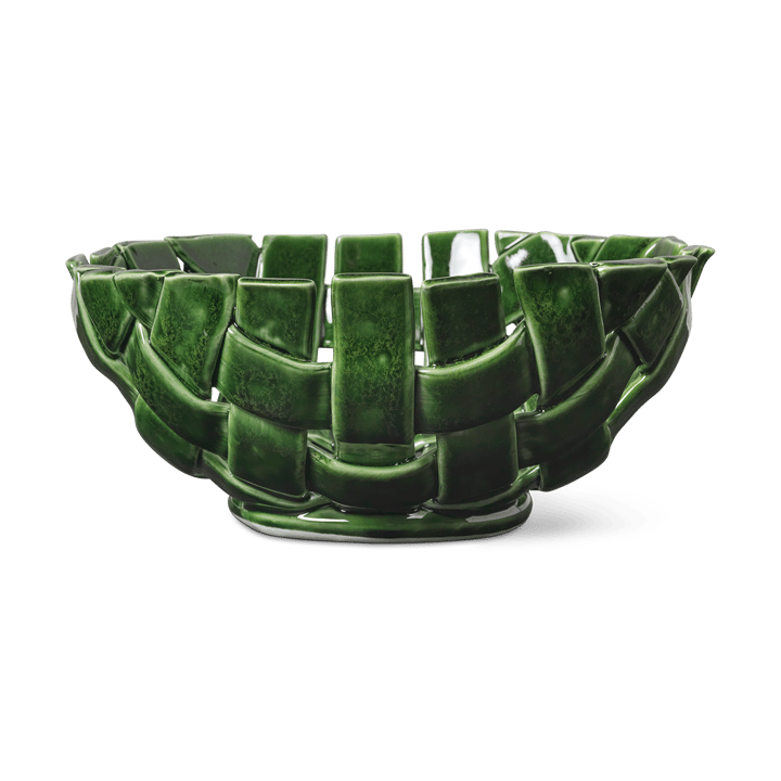 Plait bowl Ø24 cm - Emerald green - ferm LIVING