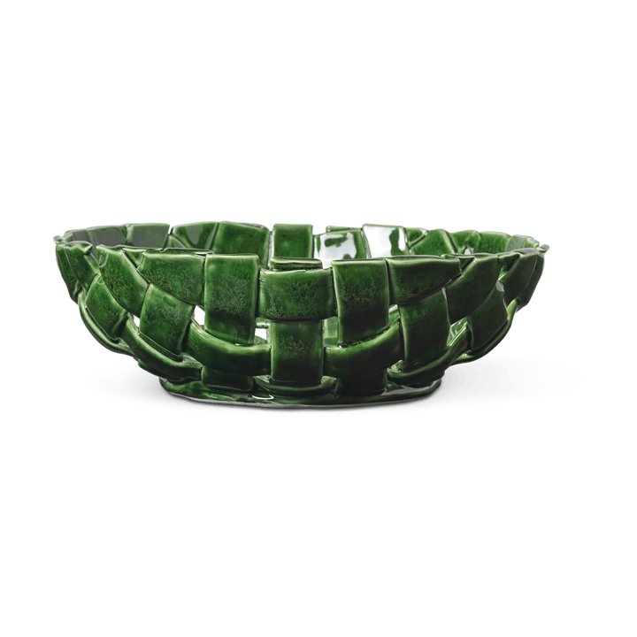 Plait bowl Ø30 cm - Emerald green - ferm LIVING