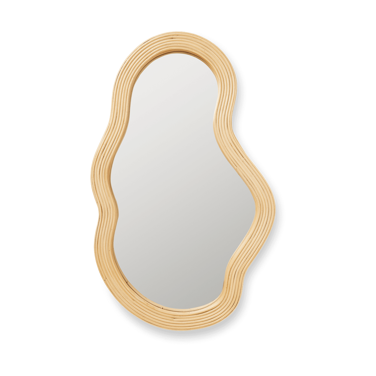 ferm LIVING Pond mirror medium Rattan